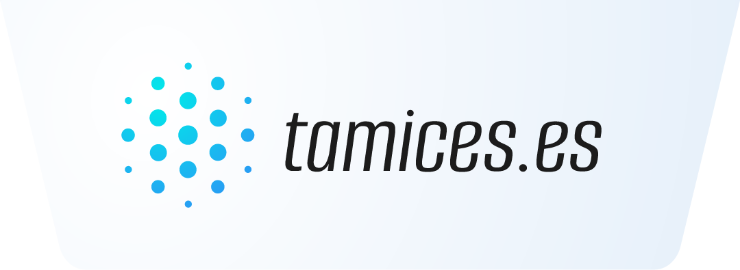 Logo Tamices.es con fondo degradado